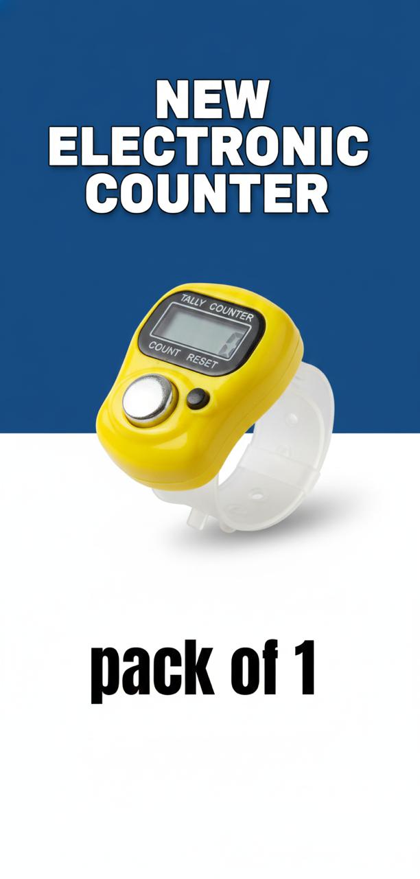 Electronic Digital Tally Counter Ring — Finger Mala Counter | Pack of 1